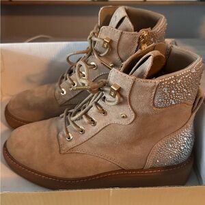 Michael Kors tan sparkle boots
